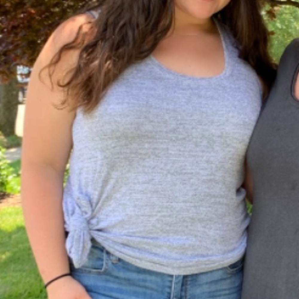 Gray Soft Tie Tank